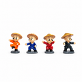 Set de 4 Monjes Bebé con Sombrero – Figuras Decorativas de Artes Marciales