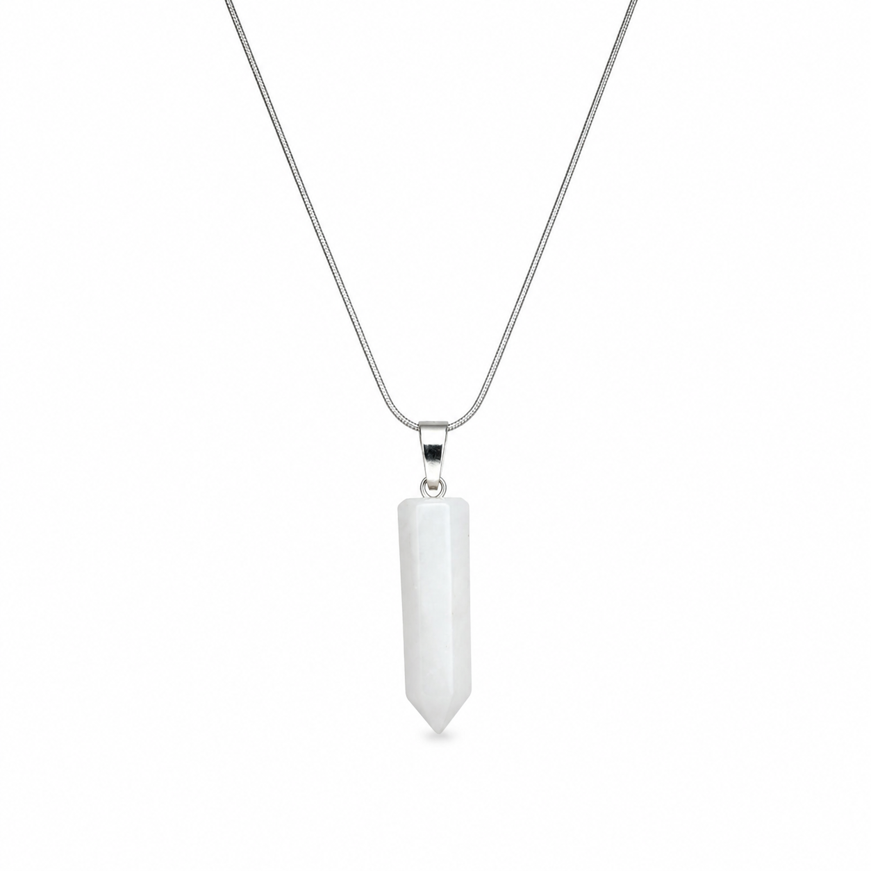 Collar con Piedra Blanca para Calma, Armonía y Equilibrio
