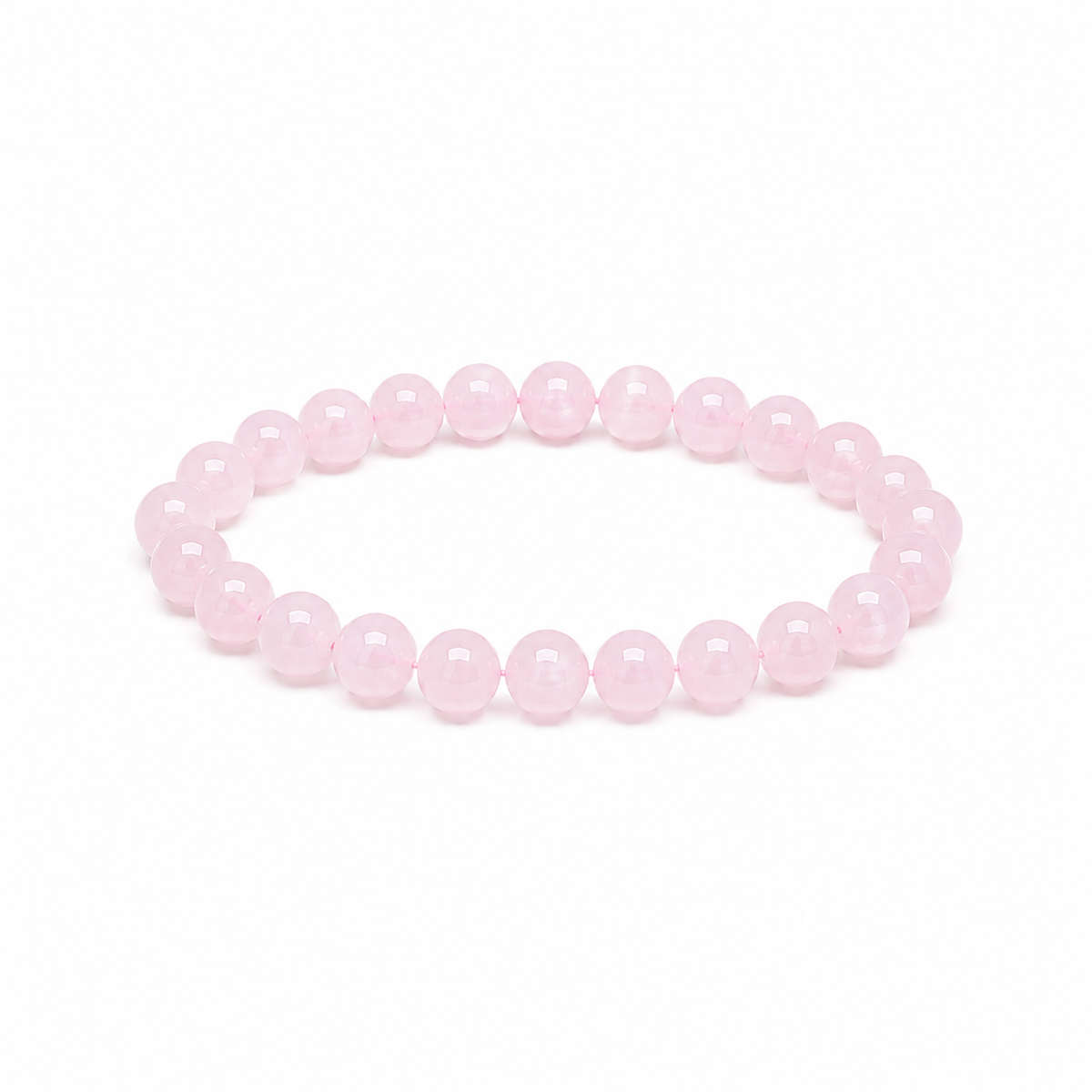Pulsera de Cuarzo Rosa Natural