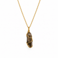 Collar con Dije de Cuarzo Ahumado Natural – Piedra de Protección y Equilibrio