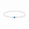 Pulsera de Piedra Checa Blanca con Ojo Turco – Amuleto de Protección y Elegancia