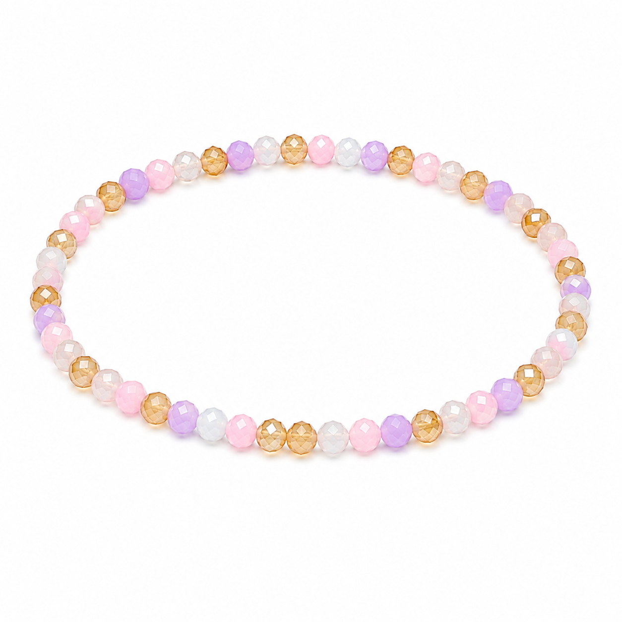 Pulsera Elástica de Mostacillas Multicolor en Tonos Pastel