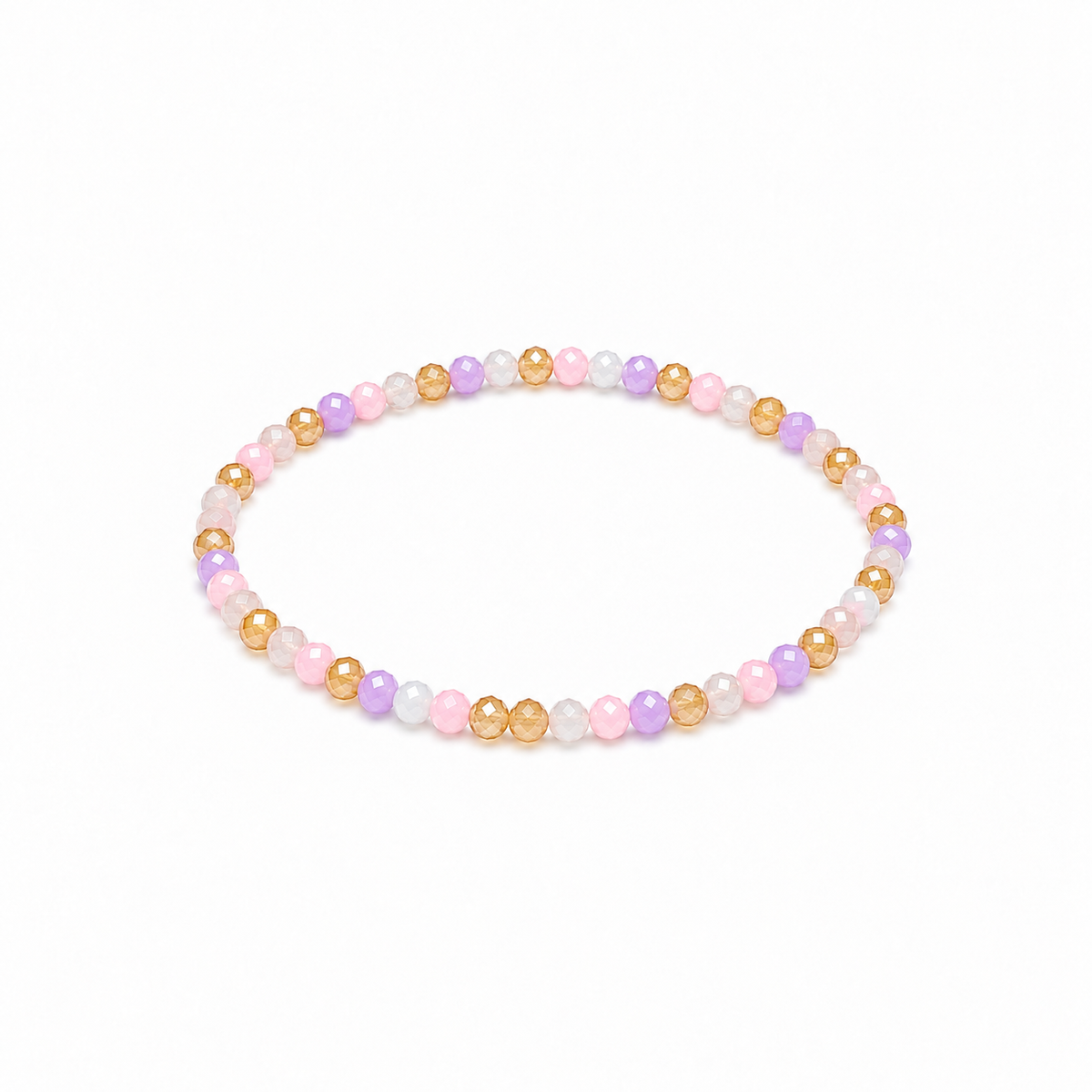 Pulsera Elástica de Mostacillas Multicolor en Tonos Pastel