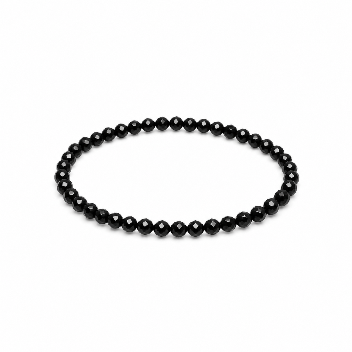 Pulsera Elástica de Mostacillas Negras