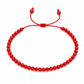 Pulsera Ajustable de Mostacillas Rojas