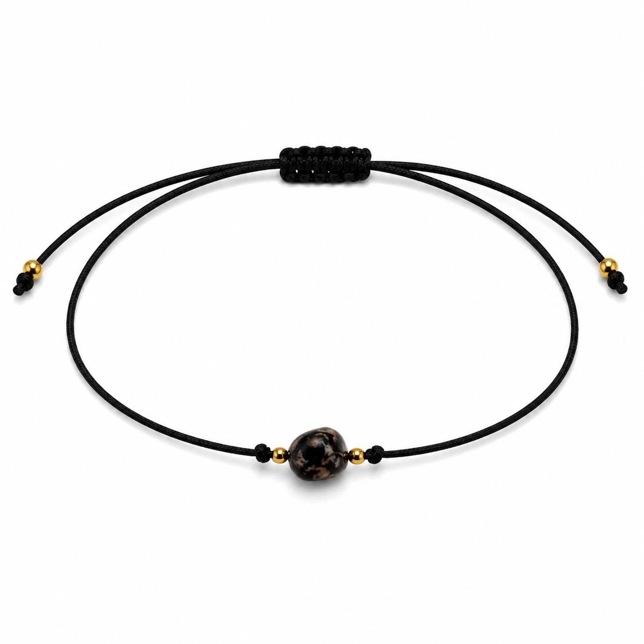 Pulsera Ajustable de Rodocrosita con Hilo Negro – Piedra Natural de Equilibrio y Bienestar