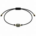 Pulsera Ajustable de Serpentina con Hilo Negro – Piedra Natural de Equilibrio y Renovación
