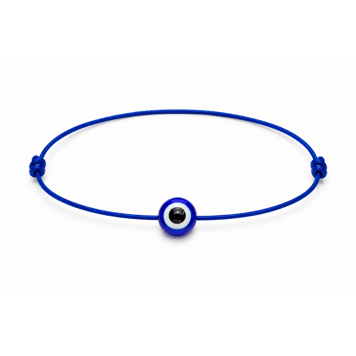 Pulsera Ajustable de Ojo Turco Azul con Hilo Azul – Amuleto de Protección