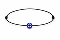 Pulsera de Ojo Turco con Hilo Negro – Amuleto de Protección Ajustable