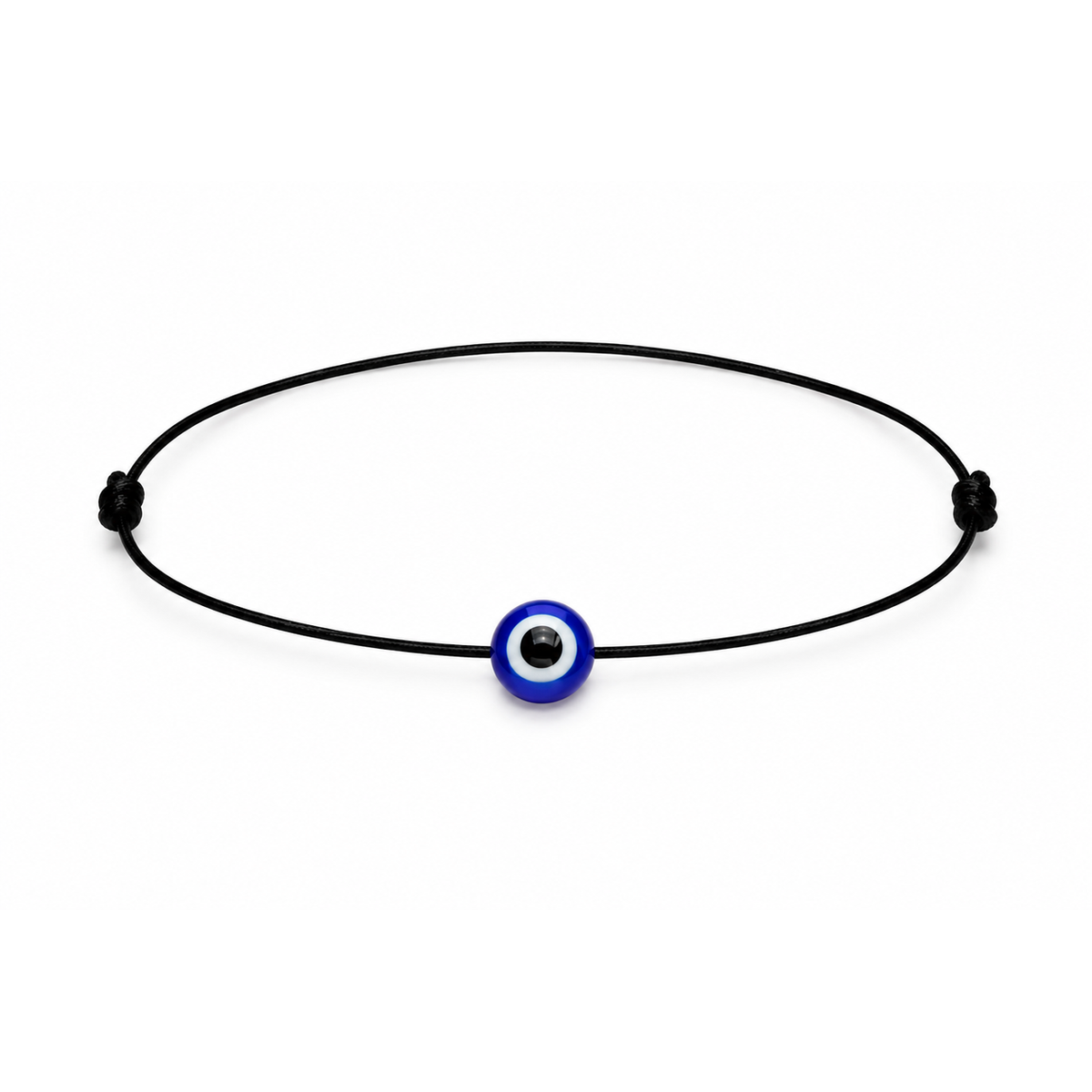 Pulsera de Ojo Turco con Hilo Negro – Amuleto de Protección Ajustable