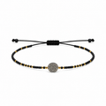Pulsera Ajustable de San Benito con Mostacillas Negras – Amuleto de Protección