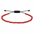 Pulsera Ajustable de Huayruro con Hilo Negro – Semillas Naturales de Protección y Buena Suerte
