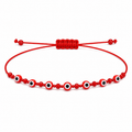 Pulsera Ajustable de 7 Ojos Turcos con Hilo Rojo – Amuleto de Protección contra las Malas Energías