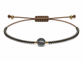 Pulsera Ajustable de San Benito con Mostacillas Marrones  – Medalla de Protección