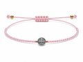 Pulsera Ajustable de San Benito con Mostacillas Rosadas – Medalla de Protección