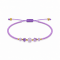 Pulsera Ajustable con Amatista y Mostacillas Lila