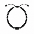 Pulsera Ajustable con Turmalina Negra y Obsidiana