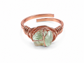 Anillo Ajustable de Cobre con Jadeíta en Bruto