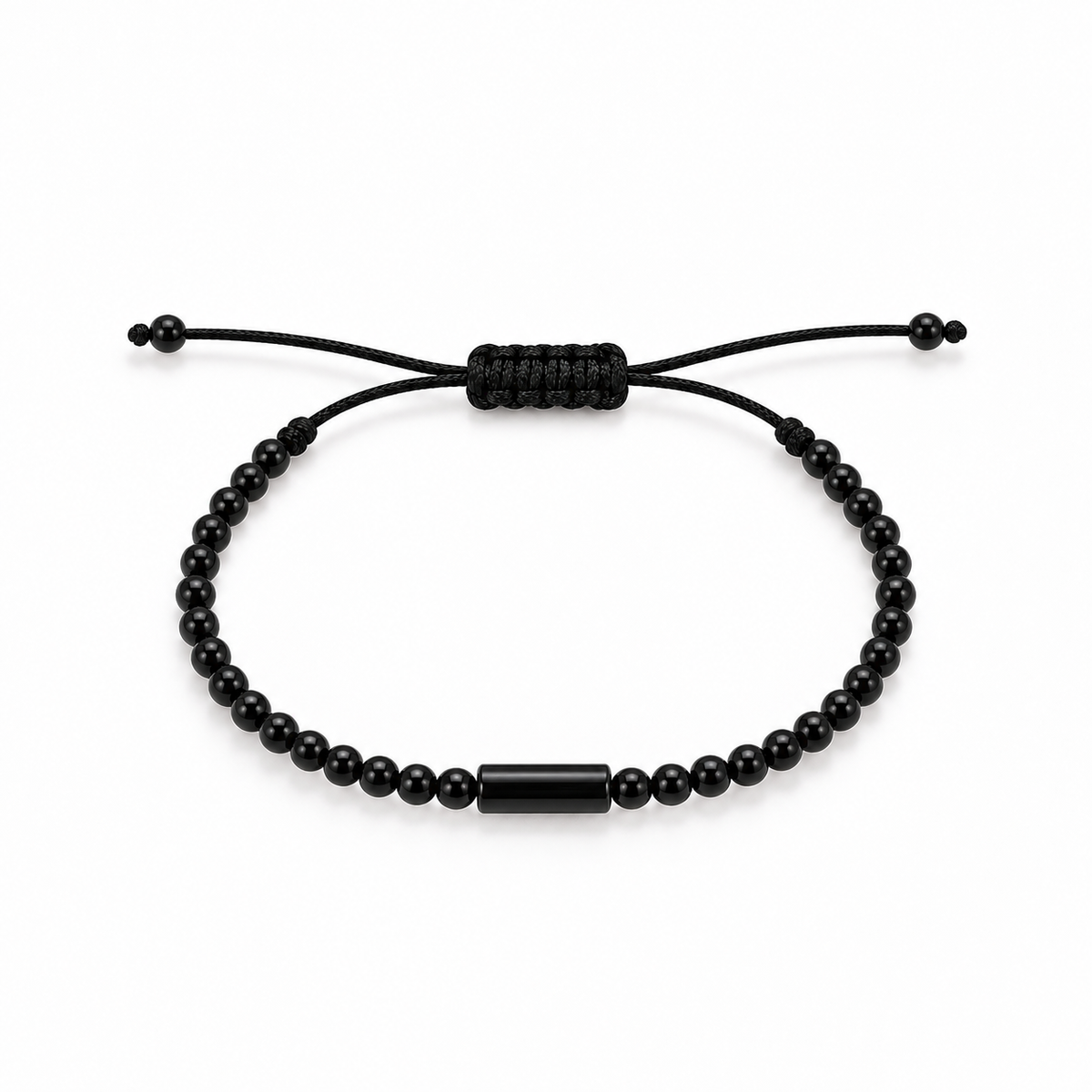 Pulsera Ajustable de Obsidiana Negra