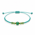Pulsera Ajustable de Jade con Mostacillas Turquesa