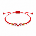 Pulsera Ajustable Roja con 5 Ojos Turcos
