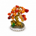 Árbol de Ágata de Fuego sobre Base de Cuarzo y Pirita