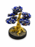 Árbol Mini de Sodalita Natural en Cascajos sobre Base de Pirita