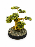 Árbol Mini de Serpentina Natural en Cascajos sobre Base de Pirita