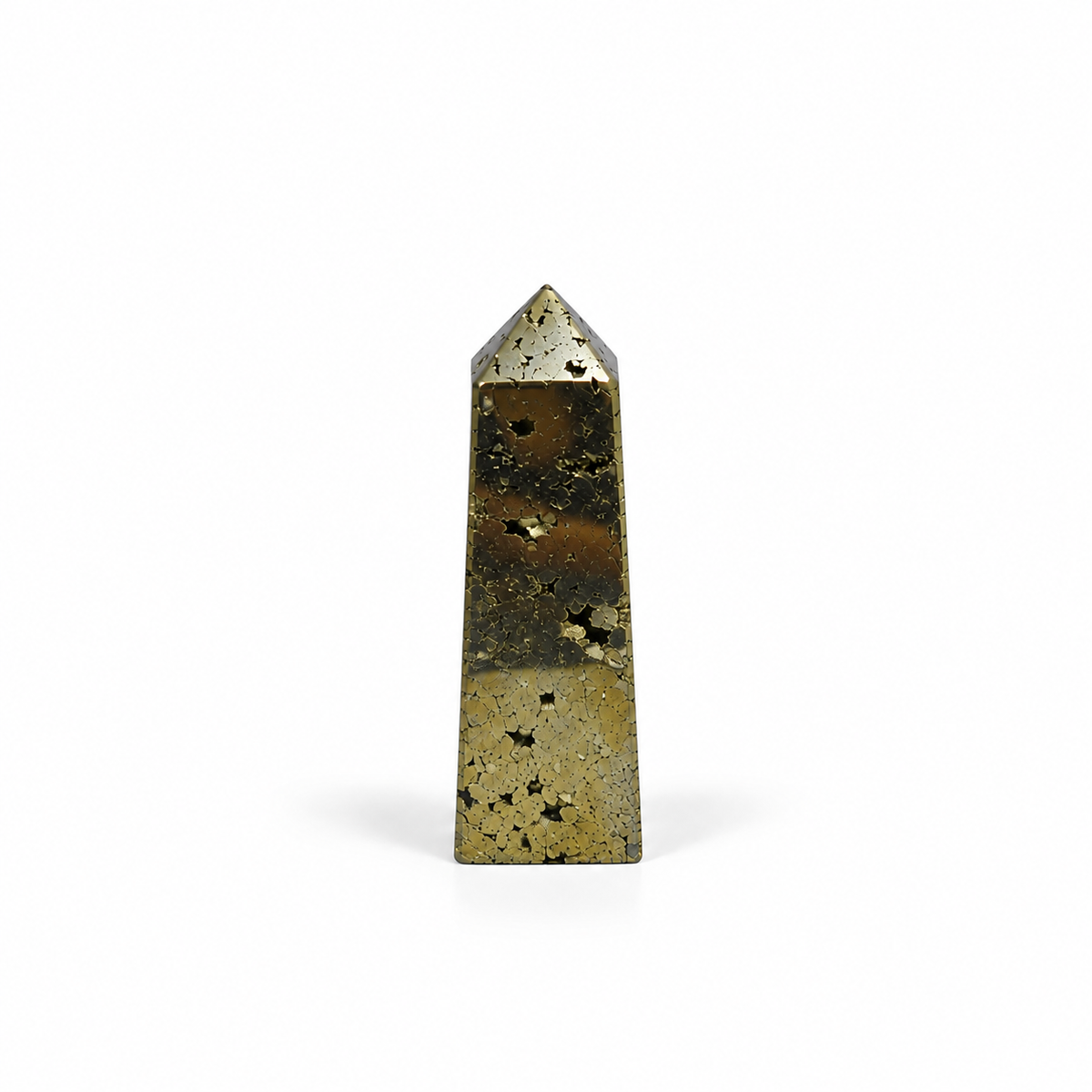 Obelisco de Pirita 8 cm – 178 g – Abundancia, Prosperidad y Éxito