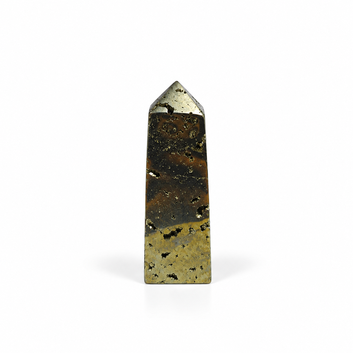 Obelisco de Pirita 8 cm – 245 g – Abundancia, Prosperidad y Éxito