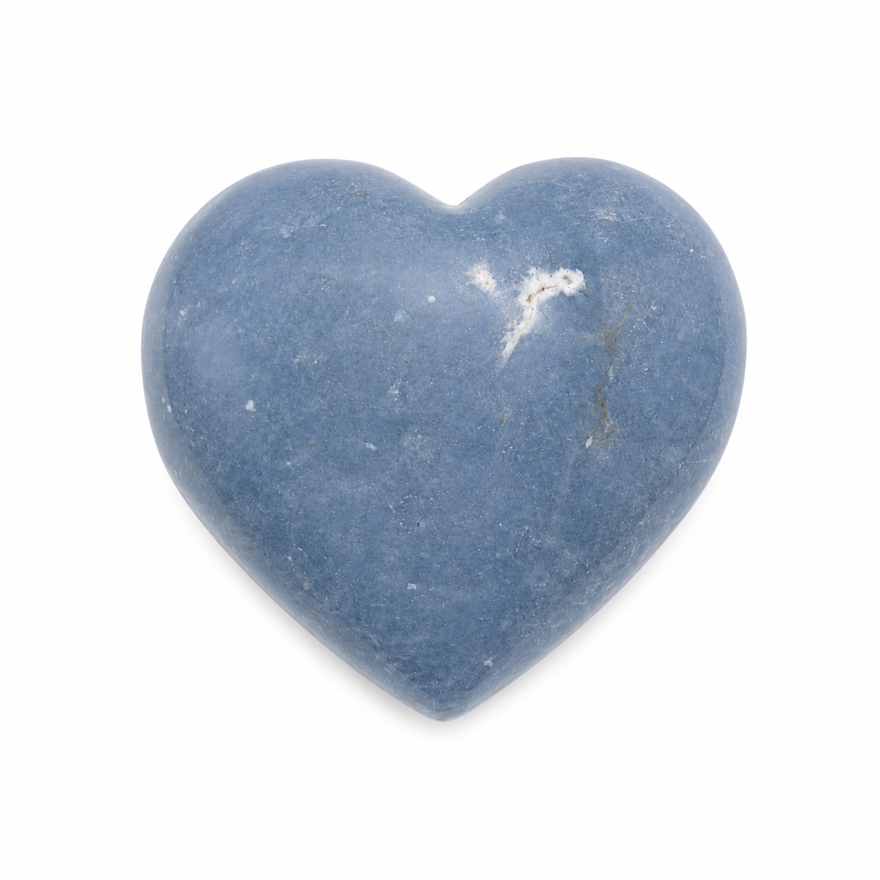 Corazón de Angelita Natural Pulida – Piedra para Calma, Paz y Comunicación