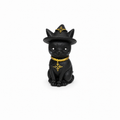 Gatito Brujo Negro con Turmalina Natural – Protección e Intuición