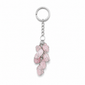 Llavero de Cuarzo Rosa Natural para Amor, Armonía y Bienestar Emocional