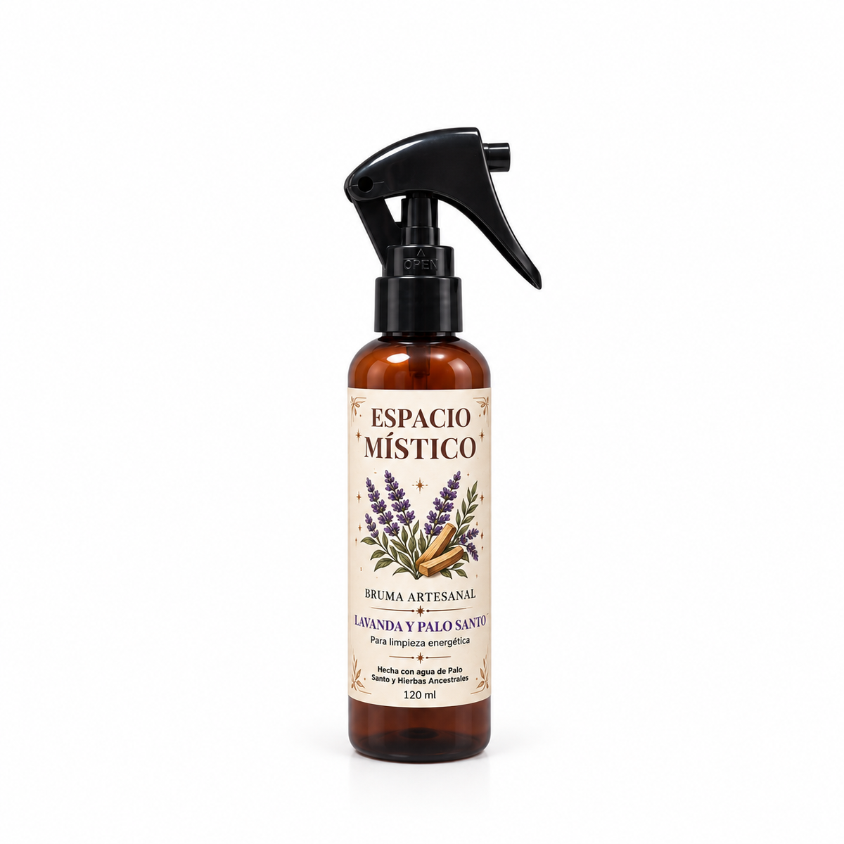 Bruma Artesanal Lavanda y Palo Santo 120 ml – Limpieza Energética de Ambientes