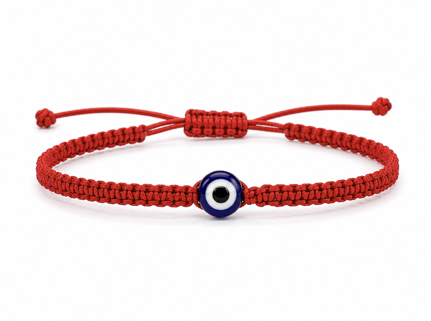 Pulsera Hilo Rojo con Ojo Turco Ajustable – Amuleto de Protección contra Malas Energías