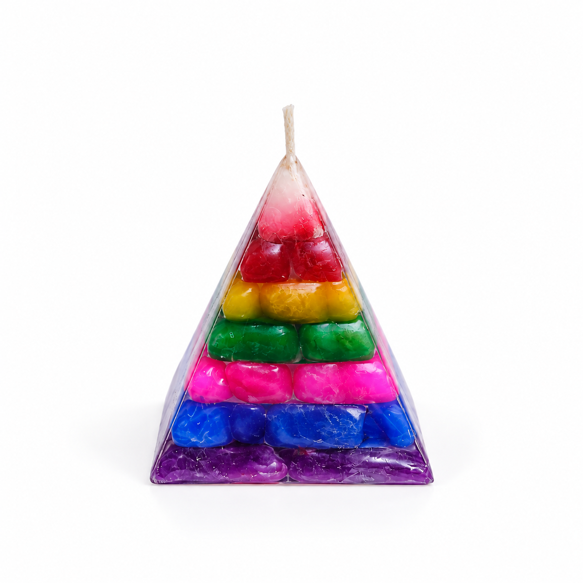 Vela Pirámide de 7 Colores Perfumada