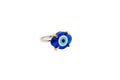 Anillo de Acero Inoxidable y Cristal "Ojo Turco Real Azul"