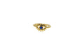 Anillo de Acero Inoxidable y Cristal "Ojo Turco Real Azul"