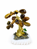 Árbol de Ojo de Tigre Natural con Pirita | Prosperidad, Protección y Abundancia